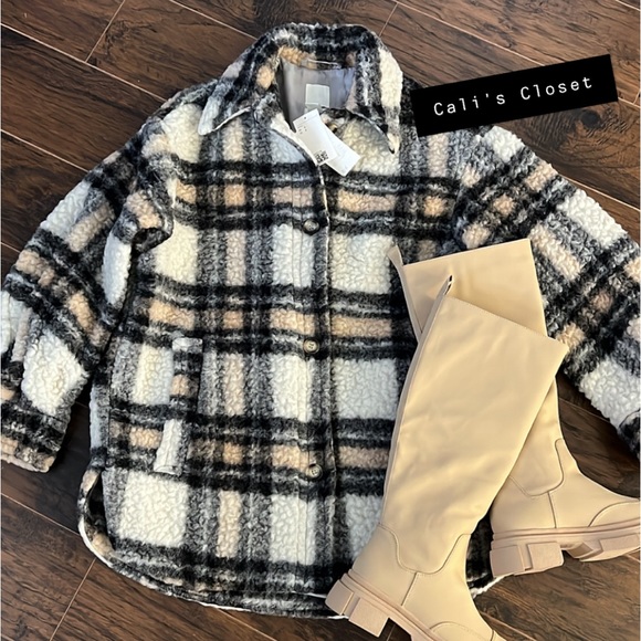 H&M faux shearling shacket - Picture 4 of 12